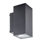 Aric - AXO LED CARRE -Appl. Mur Ext. IP65 IK07, graphite, LED 2x10W 60° 3000K 2x750lm