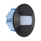 Aric - BALIZ - Encastré Mur rond, fixe, noir, LED intég. 1,2W bleu