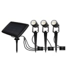 Aric - COTTI SOLAIRE - Kit 3 projecteurs Piquet 3000K 3x1,5W 40lm 25000h 80° IP65 IK08