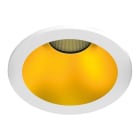 Aric - Collerette métal aimantée pour encastré EF4, ronde, couleur : blanc/doré