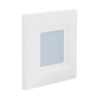 Aric - ISO 80 CCT - Encastré Mur LED 1,8W bleu 6lm 115° 30000h face avant alu blanc