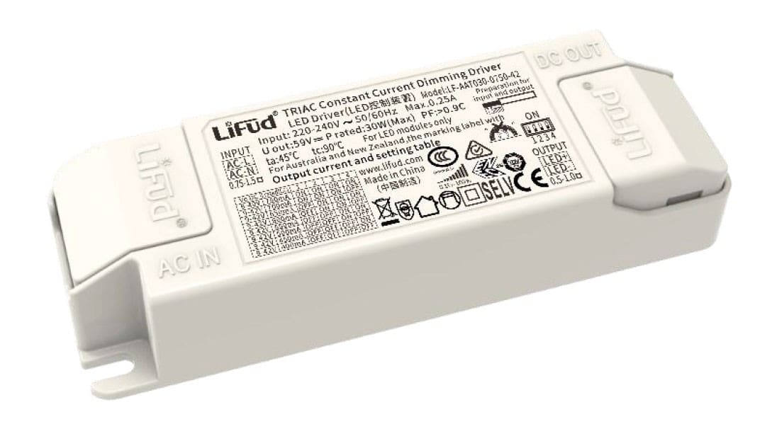 Aric - Alimentation LED CC dimmable 400-750mA - 18-30W