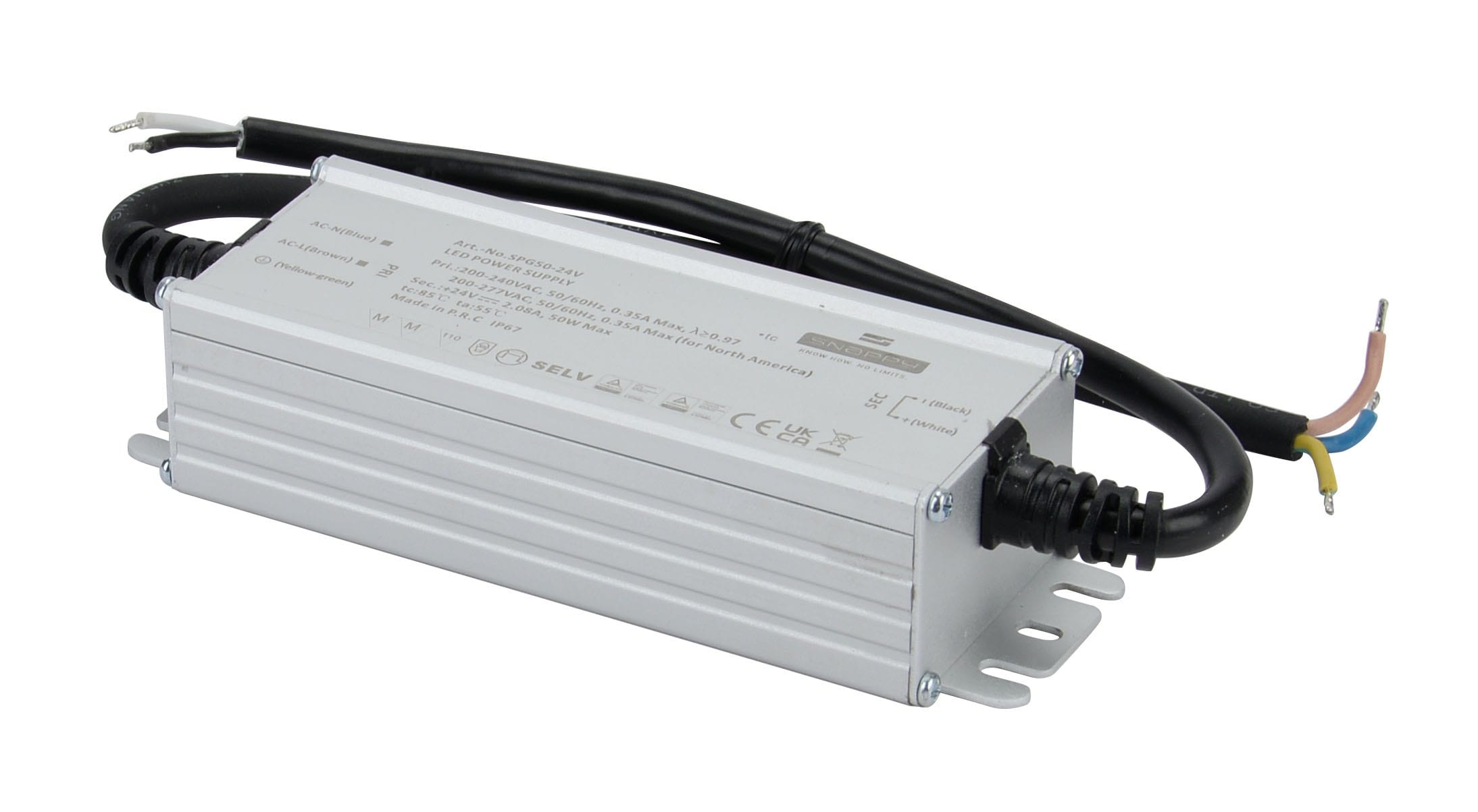Aric - Alimentation LED 24V DC 50W IP67