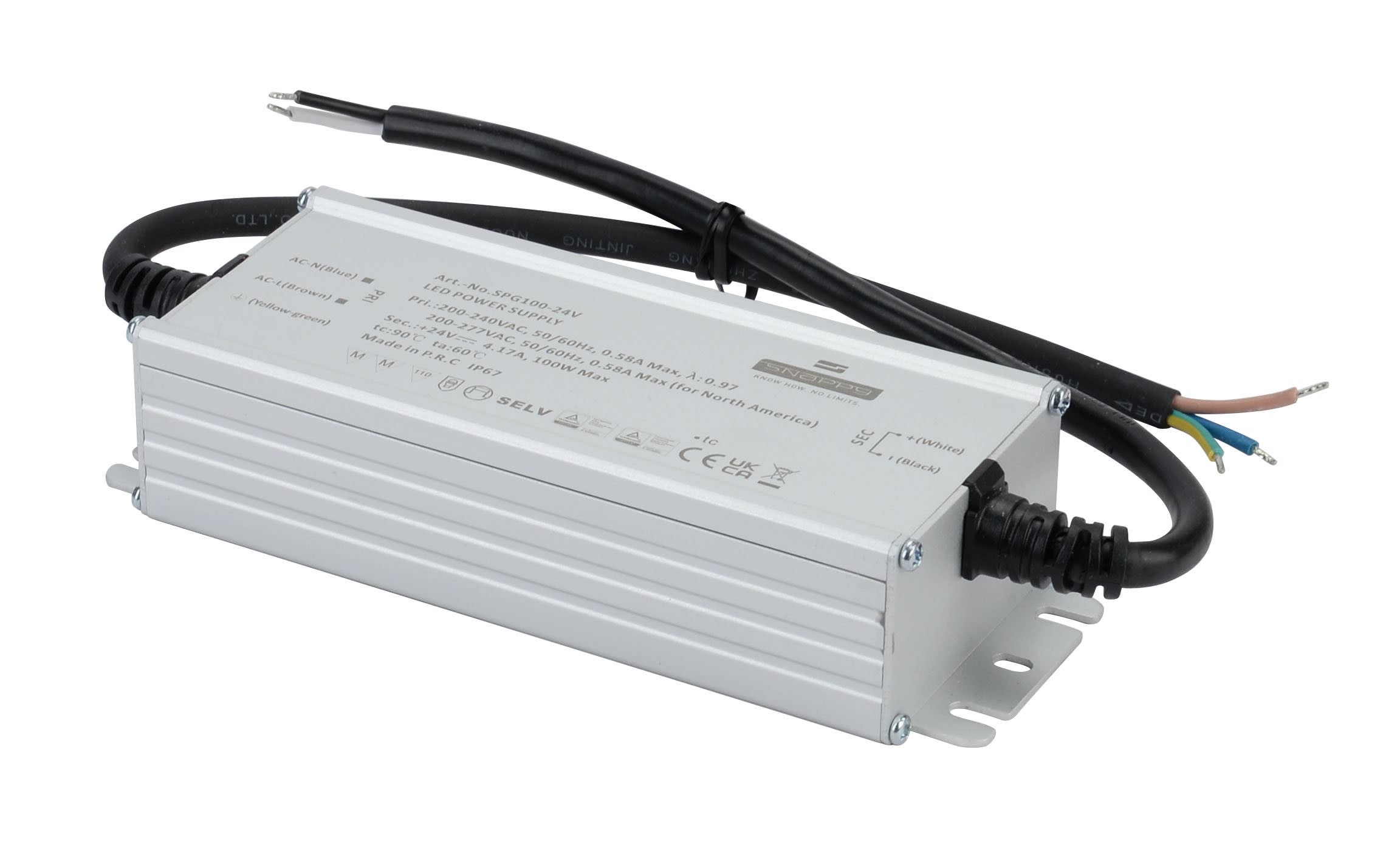 Aric - Alimentation LED 24V DC 100W IP67