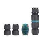 Aric - Raccord 2 câbles connecteur linéaire 3 pôles IP68