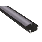 Aric - Profilé aluminium encastré PE1 pour ruban LED - 2m - noir