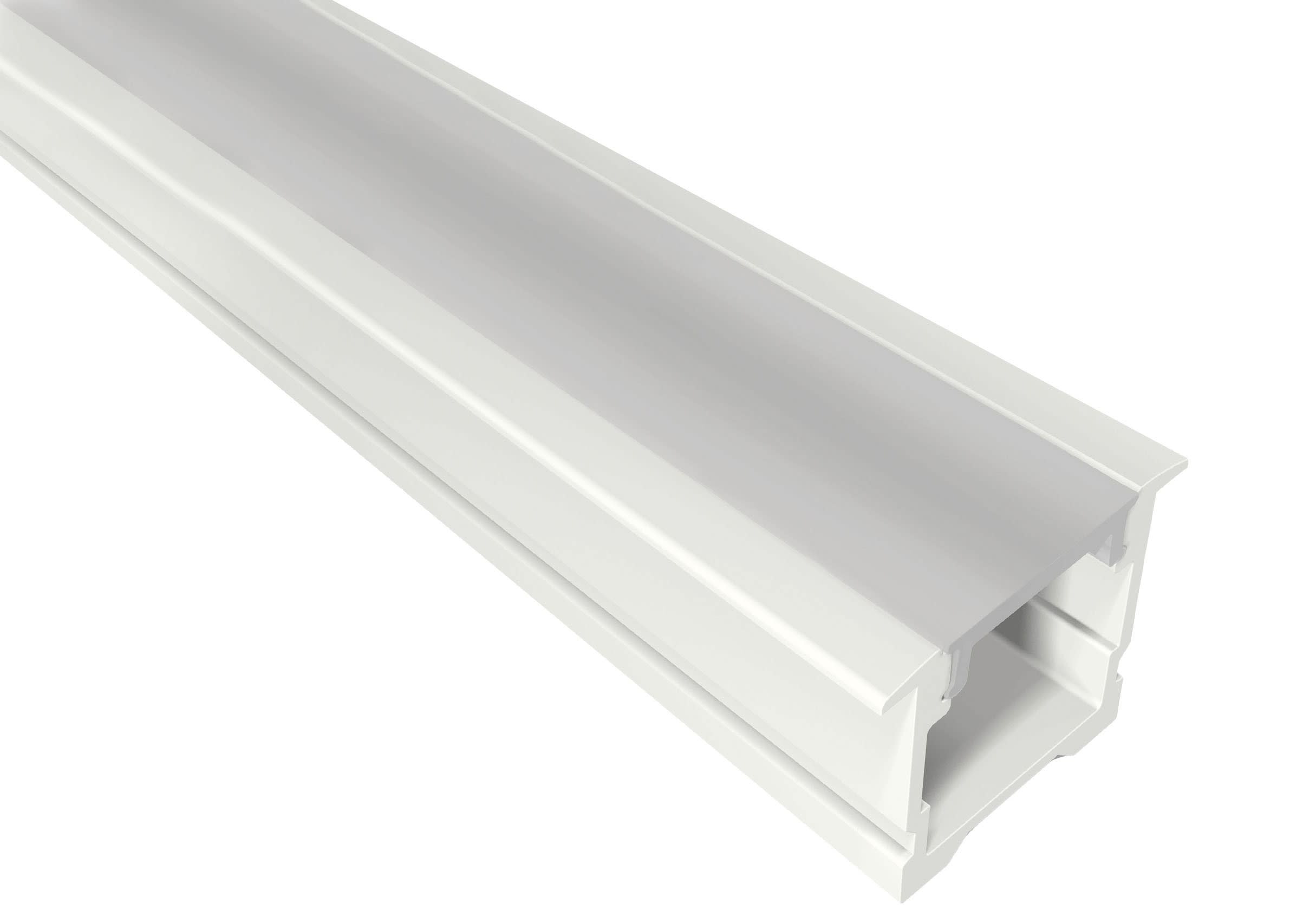 Aric - Profilé aluminium encastré PE2 pour ruban LED - 2m - blanc