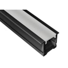 Aric - Profilé aluminium encastré PE2 pour ruban LED - 2m - noir