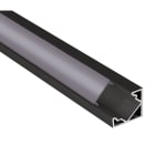 Aric - Profile d'Angle aluminium PA1 pour ruban LED - 2m - noir