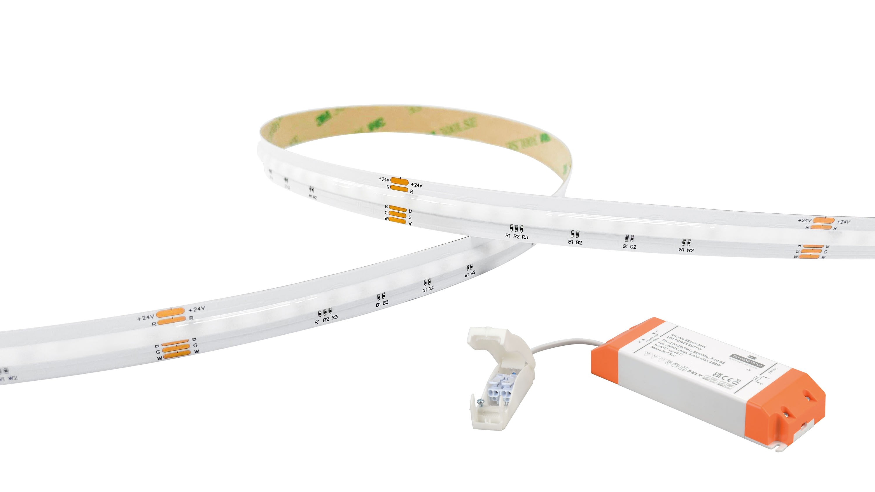 Aric - FLEXICOB RG Ruban 24V LED COB RGB + Blanc 4000K 96W 1800lm 50000h 120° IRC<90