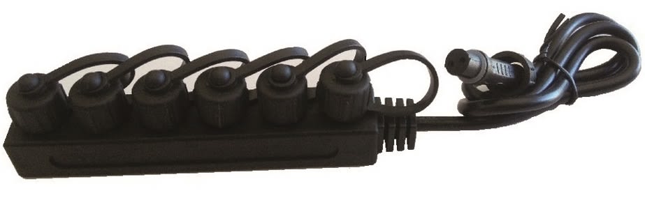 BF LIGHT - Boîtier 6 connections - 2 PIN - Deck Plug & Play DC12V - IP68