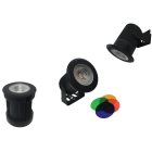 BF LIGHT - Spot 3EN 10 Watts 4000°K 1000 Lm 4 filtres couleurs