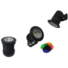 BF LIGHT - spot 3en1 10 watts 4000°k + filtres couleurs