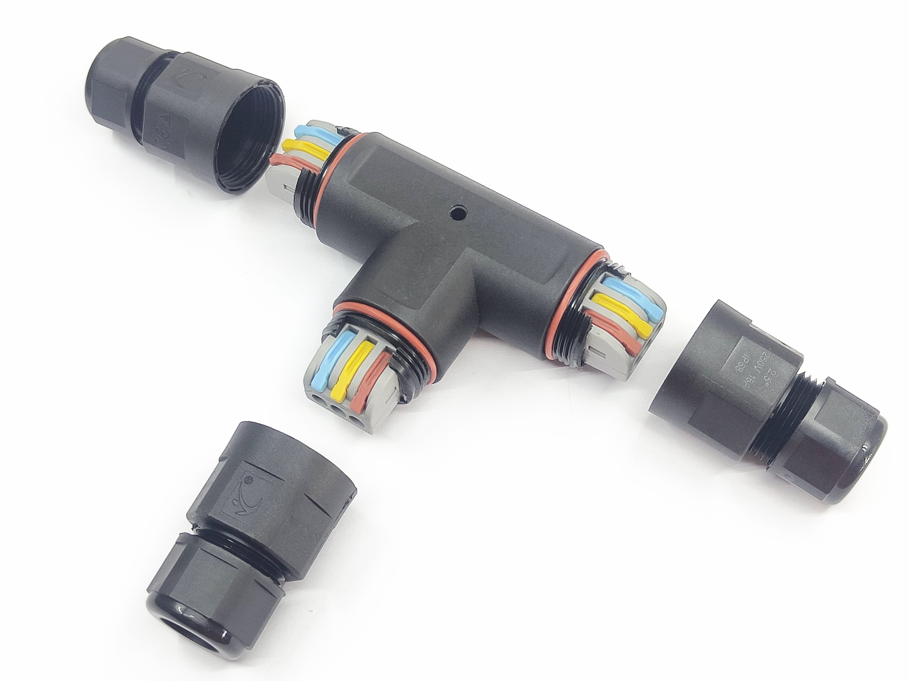 BF LIGHT - connecteur etanche type T IP68 1 arrivée/2 départs