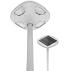 BF LIGHT - Tête de mât 360° Hybride solaire et filaire 9W 2000 Lm 3000°K télécommandé