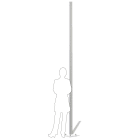 BF LIGHT - Mât cylindro conique hauteur 10 mètres Acier Galva