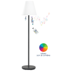 BF LIGHT - uminaire sur pied RGBW + haut-parleur bluetooth télécommandé - inter-connectable