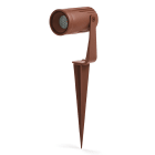 BF LIGHT - Spot sur piquet 10W basse luminance 900Lm 36° optique nid d'abeille corten