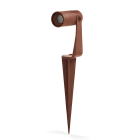 BF LIGHT - spot sur piquet 5W basse luminance 450 Lm 36° optique nid d'abeille corten