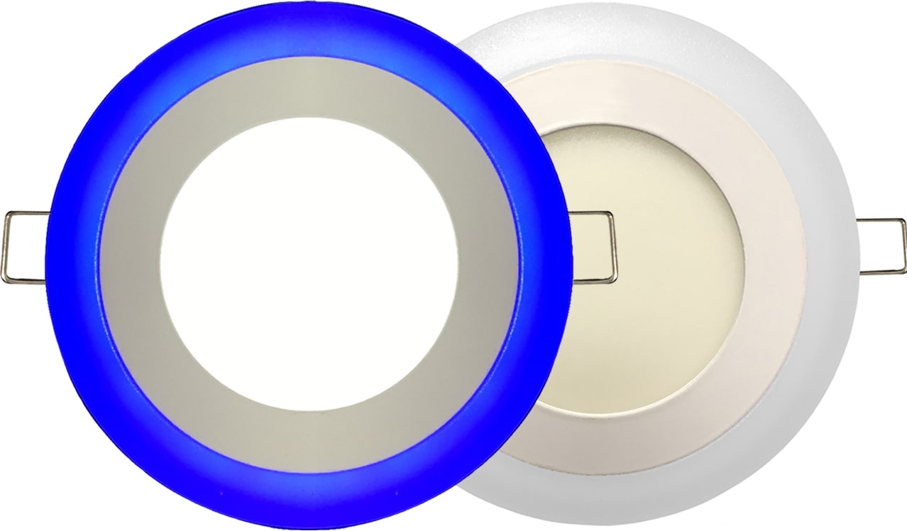 BF LIGHT - slim downlight balisage bleu rond 9w 600lm 4000°K simple sortie