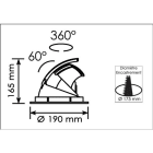 BF LIGHT - downlight escargot 9watts 4000°k 4725lm