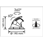 BF LIGHT - downlight escargot 9watts 4000°k 4725lm