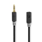 FINDIS Nord Est - Câble audio stéréo | 3.5 mm Mâle | 3.5 mm Femelle | Plaqué or | 2.00 m
