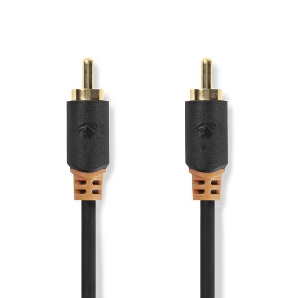 FINDIS Nord Est - Câble audio numérique | RCA Mâle | RCA Mâle | Plaqué or | 2.00 m | Rond