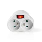 FINDIS Nord Est - BLOC MURAL 2 PRISES Type E (CEE 7/6) AVEC INTERRUPTEUR | 250 V AC 50 H