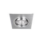 Europole - Spot ALU 16 GU10 carré 1 tête orientable, alu brossé/alu poli IP20