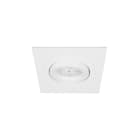 Europole - Spot ALU 16 GU10 carré 1 tête orientable, blanc mat IP20