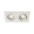 Europole - Spot BE BEST DESIGN GU10 rectangle 2 têtes orientable, blanc IP65