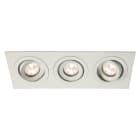 Europole - Spot BE BEST DESIGN GU10 rectangle 3 têtes orientable, blanc IP65