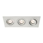 Europole - Spot BE BEST DESIGN GU10 rectangle 3 têtes orientable, blanc mat IP65