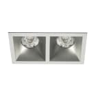 Europole - Spot DECO GU10 carré 2 têtes fixe, alu laqué IP20