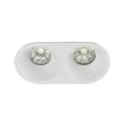 Europole - Spot DECO GU10 rond 2 têtes fixe, blanc mat IP20