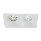 Europole - Spot DECO GU10 carré 2 têtes fixe, blanc mat IP20