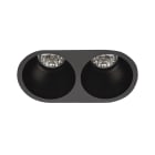 Europole - Spot DECO GU10 rond 2 têtes fixe, noir mat IP20