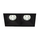 Europole - Spot DECO GU10 carré 2 têtes fixe, noir mat IP20