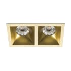 Europole - Spot DECO GU10 carré 2 têtes fixe, doré IP20