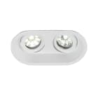 Europole - Spot DECO GU10 rond 2 têtes orientable, blanc mat IP20