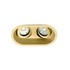 Europole - Spot DECO GU10 rond 2 têtes orientable, doré IP20