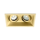 Europole - Spot DECO GU10 carré 2 têtes orientable, doré IP20