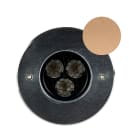 Europole - Encastré de sol ZEPH 2 - 230 rond bronze bleu 3x2W 10°