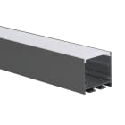 Europole - Profil LAZER 1m noir anodisé. Pour installation bandeau LED.