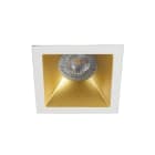 Europole - Spot DECO+ GU10 carré fixe, blanc mat/doré IP20
