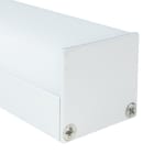 Europole - Embout sans passage de câble FINE blanc diffuseur carré.