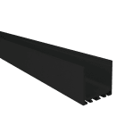 Europole - Profil BLADE 1m noir anodisé. Pour installation bandeau LED.