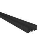 Europole - Profil FINE 3,02m noir anodisé. Pour installation bandeau LED.