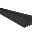 Europole - Profil BLADE R 1m noir anodisé. Pour installation bandeau LED.